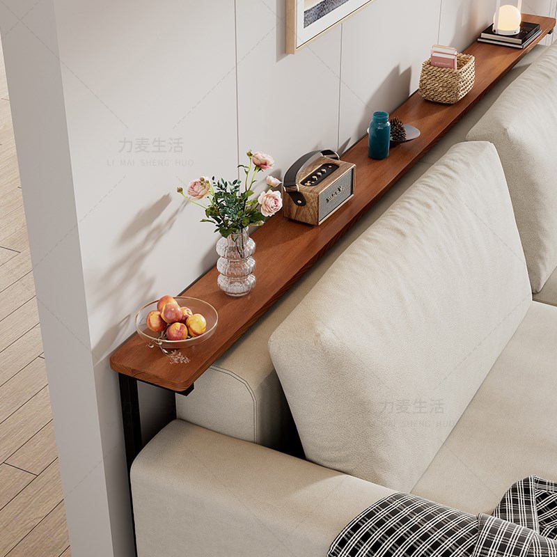 暖气片置物架沙发后夹q缝置物架长条窄桌书架省空间单层靠墙窄架