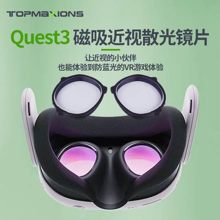 Meta quest3/2近视镜片眼镜配件防蓝光非球面手柄套收纳包保护套