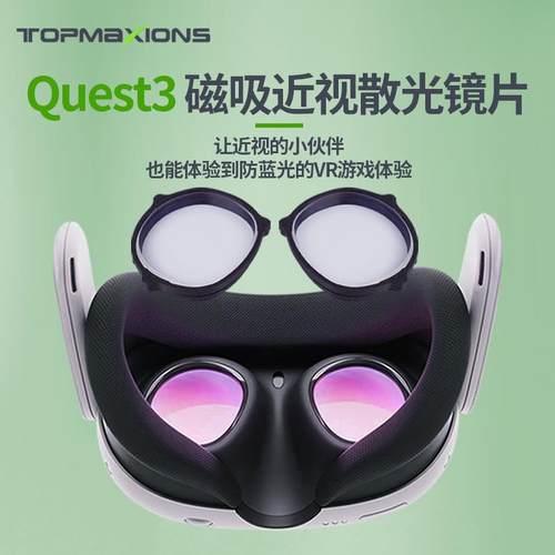 Meta quest3/2近视镜片眼镜配件防蓝光非球面手柄套收纳包保护套
