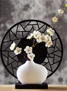 新中式禅意茶桌角几软装饰品复古摆件创意卧室内玄关电视酒柜摆设