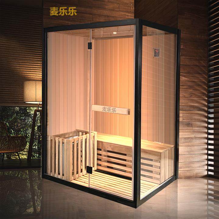 家用桑拿房汗蒸房商用别墅芬兰桑拿浴房铁杉木香柏木干蒸房定制