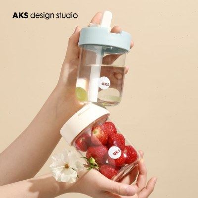香港AKS吸管杯哨子夏日tritan塑料杯便携咖啡随手杯儿童噜噜杯子,餐饮具,吸管杯,淘宝优惠券,粉丝福利购,淘宝优惠卷
