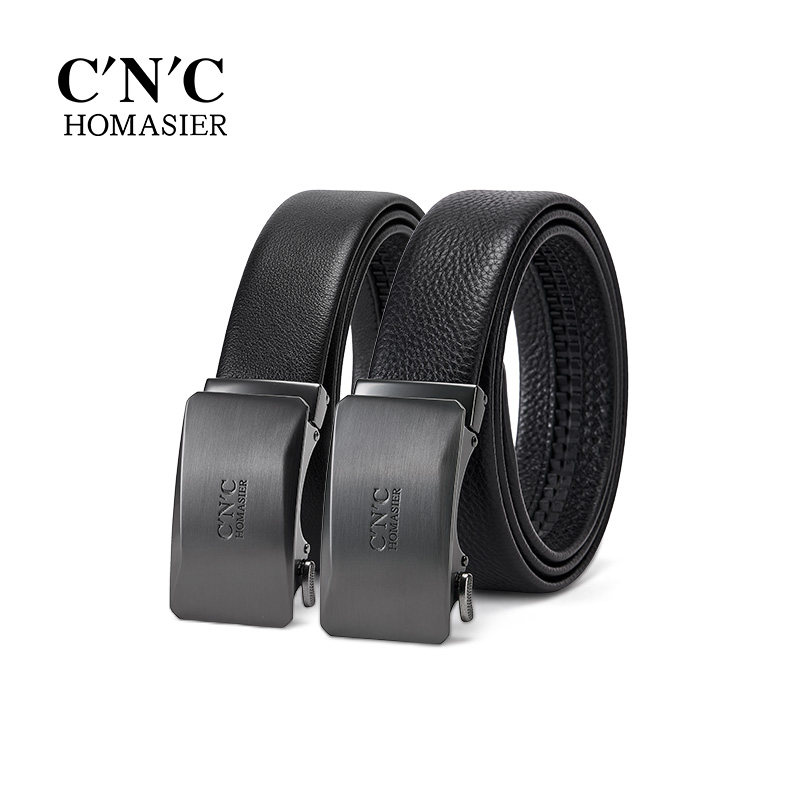 C'N'C·HOMASIER真皮男士自动扣经典头层牛皮腰带实用礼物皮带 - CNC三威专卖店出品