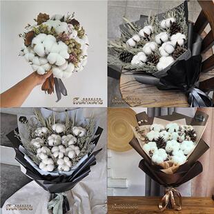 木棉花干花花束手捧花毕业老师情人节女朋友生日礼物拍摄道具礼盒