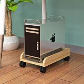 可移动电脑主机托架带刹车简约现代家用机箱托盘架带滑轮主机垫板