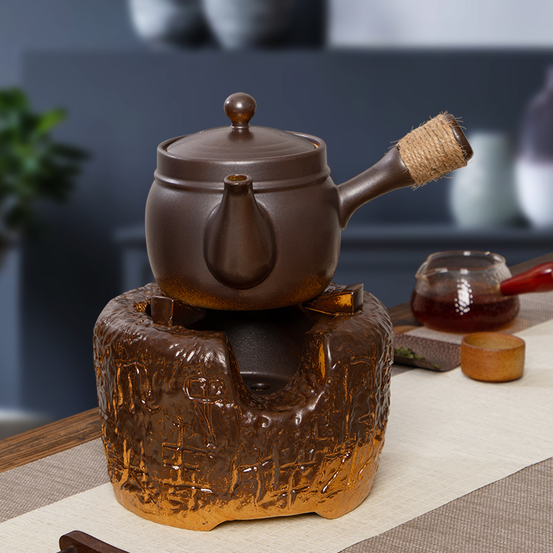 复古煮茶炉e侧把壶围炉煮茶整套煮茶器室内室外木炭炉烧烤炉打边