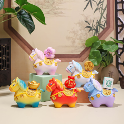 马上有钱摆件洛阳文创吉祥物招财