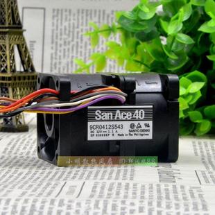 1.1A SanAce三洋 12V 4056 4CM温控双电机高转速风扇 9CR0412S543