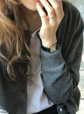 2针织衫搭女开ST3072-3衫春秋205新款薄款外穿秋衣季灰色外上衣秋