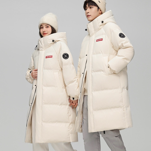 冬季新款过膝连帽中长款男女同款情侣棉服2025年加厚保暖时尚外套
