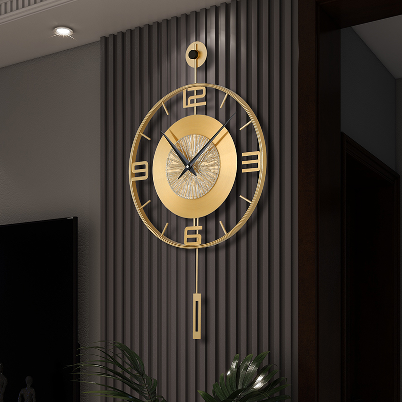 时钟挂钟客厅高级感静音r艺术石英钟家用现代简约2025新款创意钟