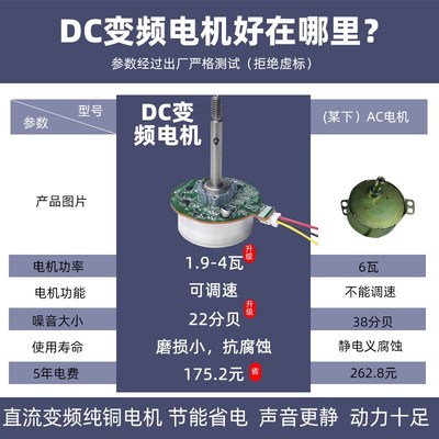 强力室内空气循环换气扇正反双向排气扇静音直流变频厨房烟换气机