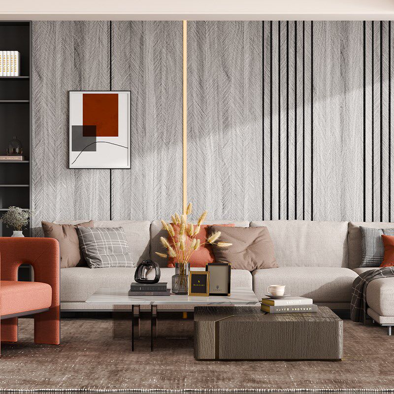 格栅墙贴自粘电视背景墙改造高级感墙纸防水防潮装饰板床头护墙板