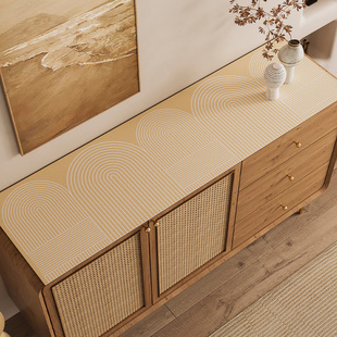 侘寂风玄关入户鞋柜垫子台面保护复古轻奢高级感电视柜餐边柜桌垫