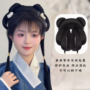 汉服假发一体式古风后压发包盘发造型古装头饰明制假发髻日常发包