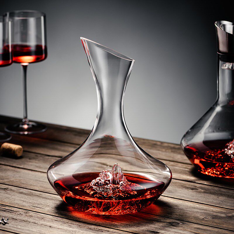 醒酒器红酒家用不倒翁旋转醒酒壶轻奢高端水晶玻璃洋酒分酒器商用