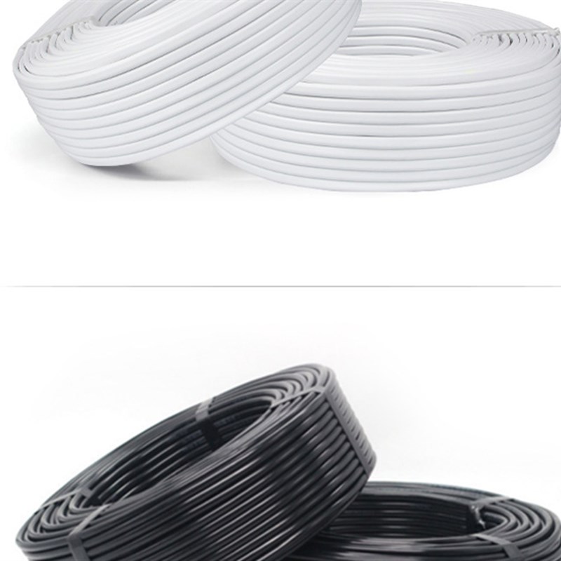 纯铜二芯护套线白色RVVB2芯1/1.5/ 2.5/4平方铜芯家用电线软线