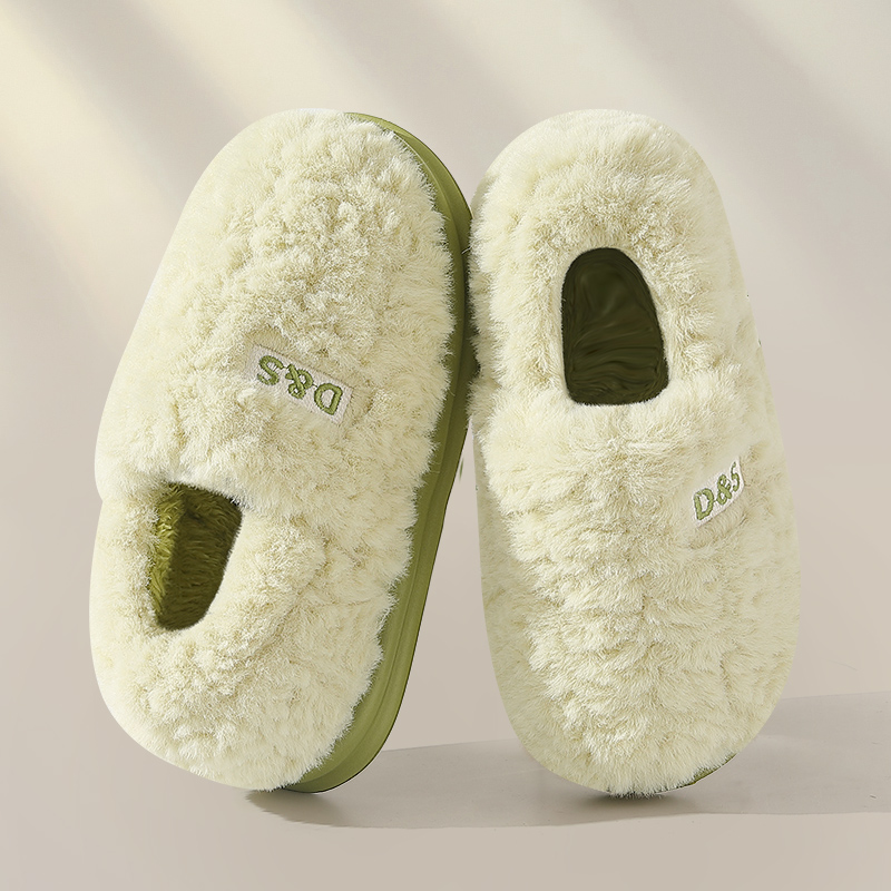 踩屎感棉拖鞋女冬季2023新款包跟室内家居厚底防滑保暖Z毛毛绒棉