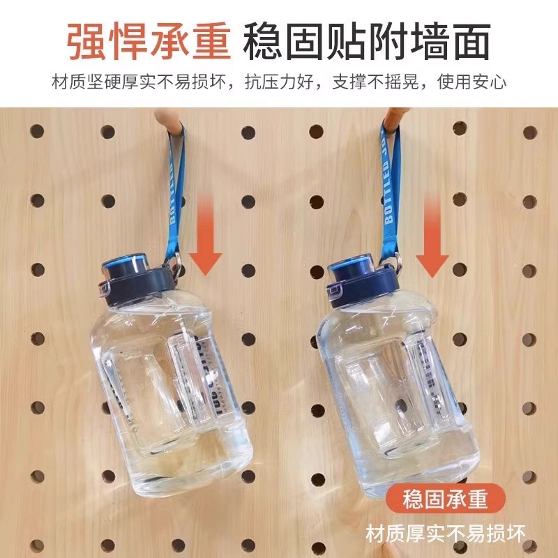 实木洞洞板定制墙上挂板玄关墙面置物架入户隔板收V纳架墙壁展示