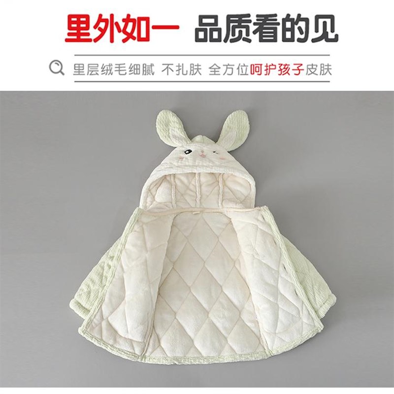 女童睡衣冬季夹棉法兰绒三层加厚款珊瑚绒女孩儿P童家居服2024新