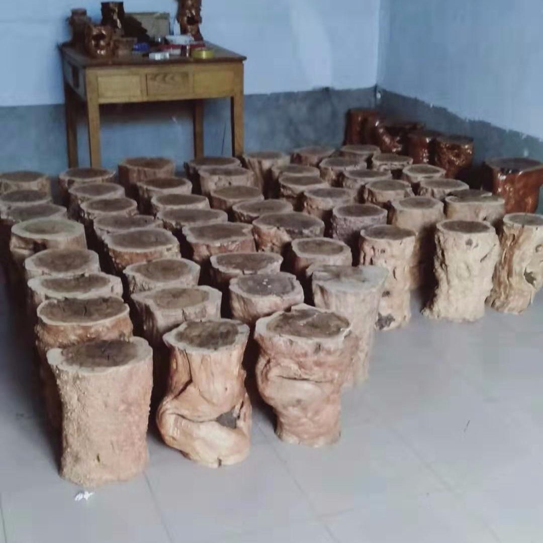 速发根雕枣木g墩子原木树桩凳子树根木墩家用树桩实木树墩木头圆