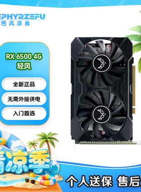 西风新品RX6500 4G/6500XT DUAL ITX 轻风 双风扇黑色显卡小机箱