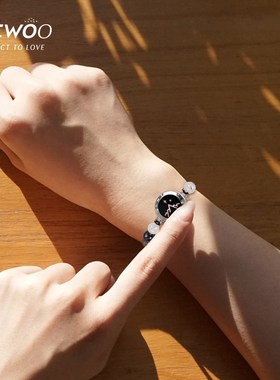 totwoo山盟海誓情侣串珠手链一对情侣款异地恋感应互动情人节礼物