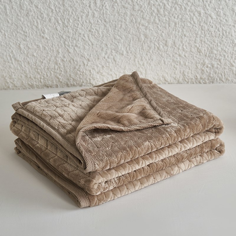 日式极简c丨撸猫手感丨法兰绒毛毯加厚冬季床上用保暖毛绒毯子盖