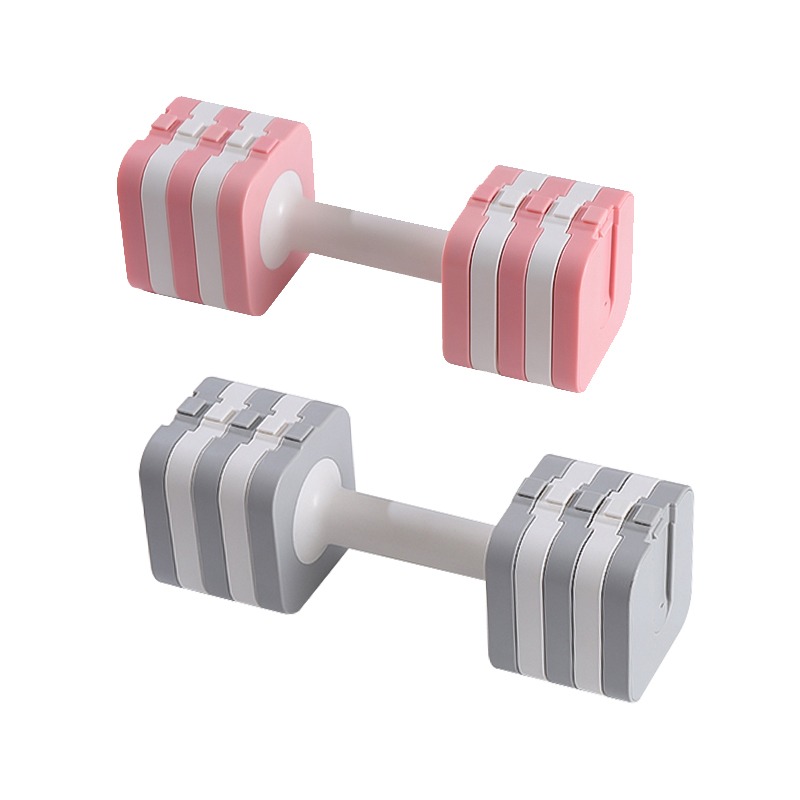 哑铃可调节女士儿童健身家用1kg重量H环保纯钢快速拆卸练臂肌减肥