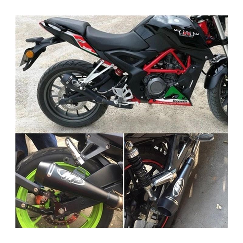 摩托跑车M4小忍者地平线CB40B0改装不锈钢通用烟囱后段尾喉排气管