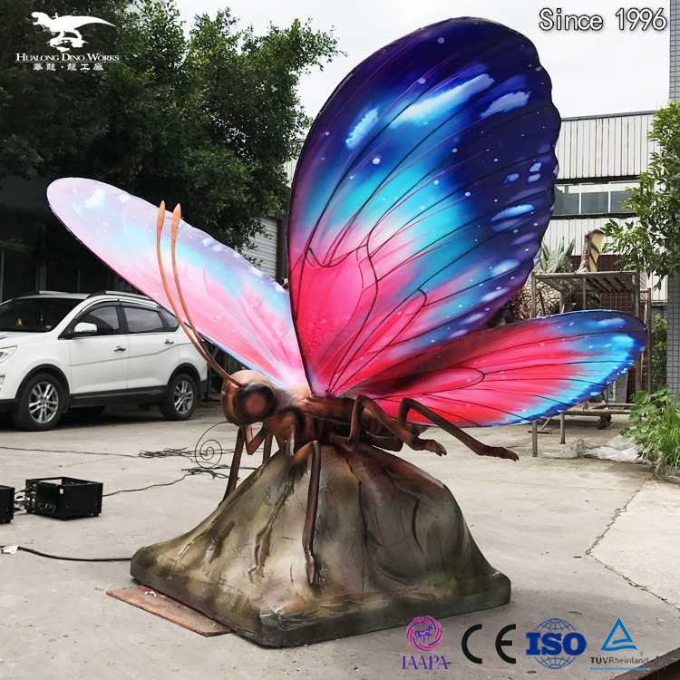 仿真昆虫机械蝴蝶模型 景区游乐园公园美陈引流 源头厂家定制