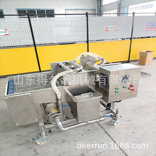 天妇罗翠叶生产线 600型桑叶上浆机 出料口高度可调节 循环使用