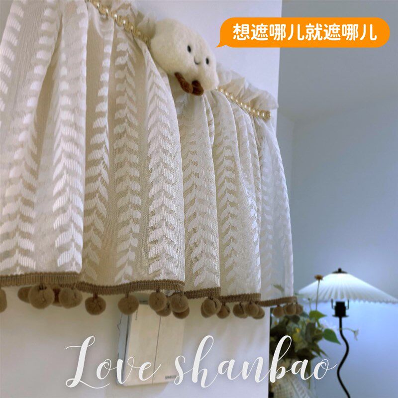 网红电表箱遮挡帘遮挡神器遮丑帘魔术贴挂布装饰防尘布帘蕾丝挂毯