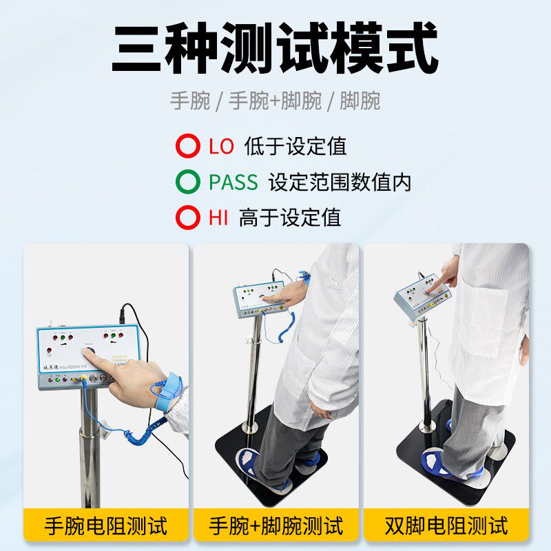 人体静电综合测试仪双脚防静电鞋手腕ESD门禁闸机静电检测-031