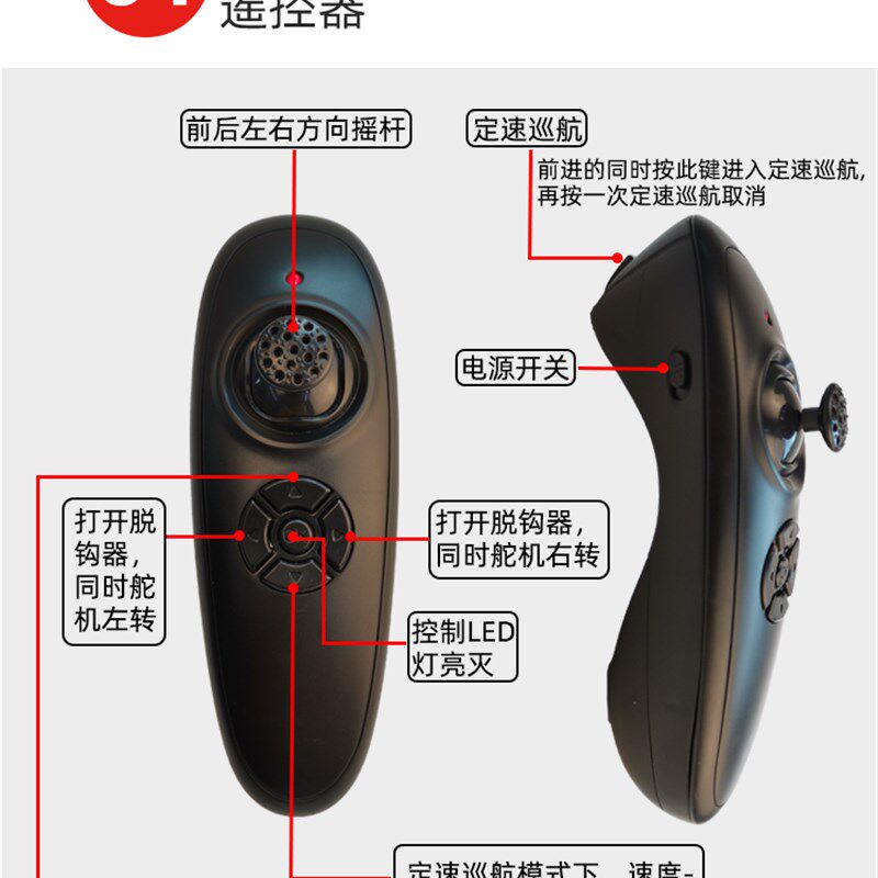 X40E 12V 24V 40A拉网 拖网船主板 遥控500米 带陀螺仪 有刷电机