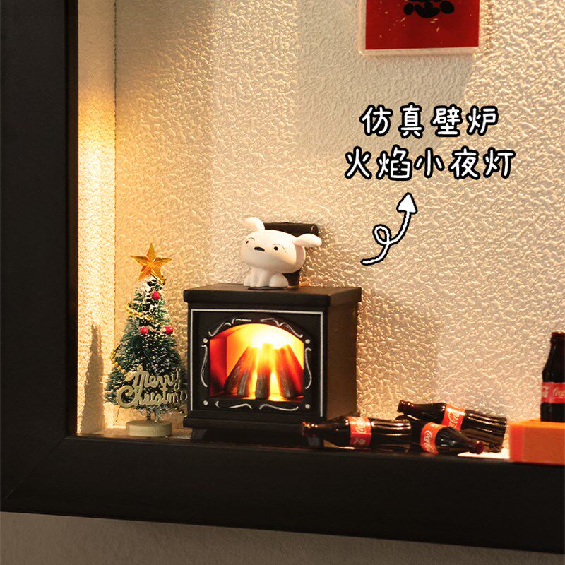 蜡笔小新弱电箱遮挡装饰画diy感应壁灯画磁吸配电表箱挂画免打孔