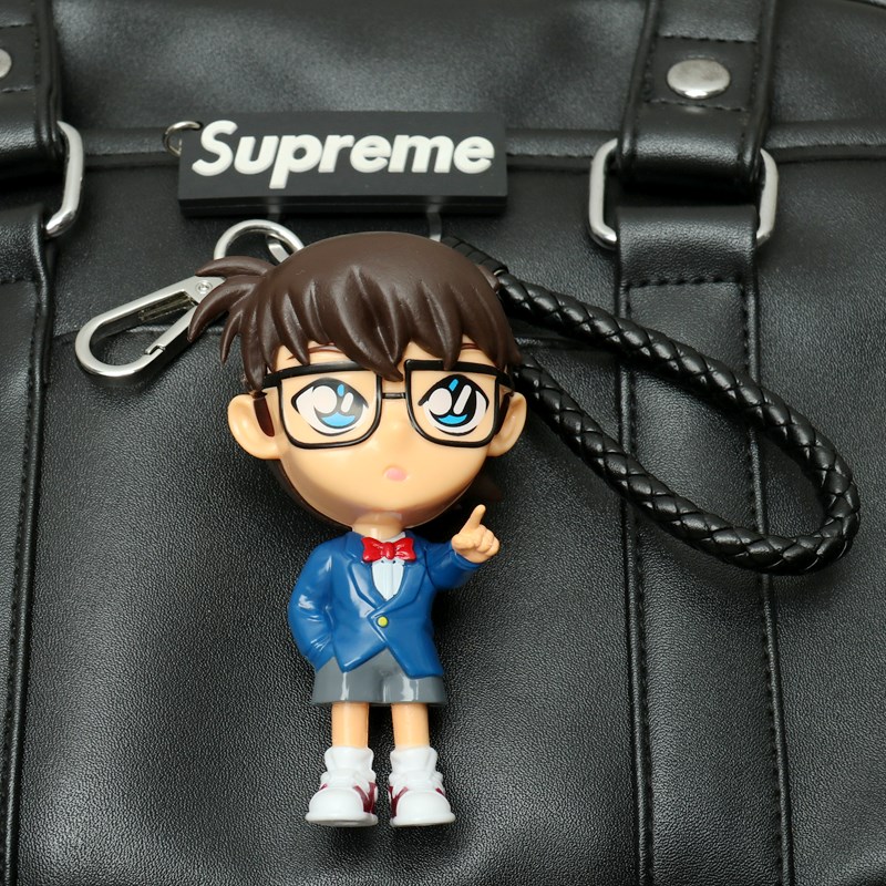 卡通周边名侦探钥匙扣工藤新一公仔模型男女书包挂件礼物车钥匙链