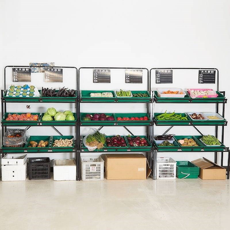 超市蔬菜货架水果架子生鲜货架水果店卖菜架子摆摊多层蔬菜架