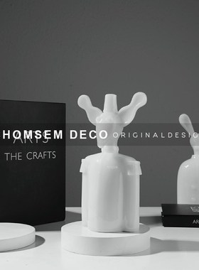 从上简约现代卡通抽象绅士象人物摆件样I板间书房玄关客厅家居饰