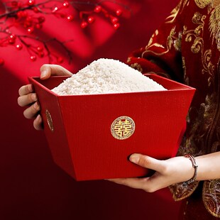 乔迁之喜老式升斗开业四方招财升子结婚用的米斗新居客厅装饰摆件