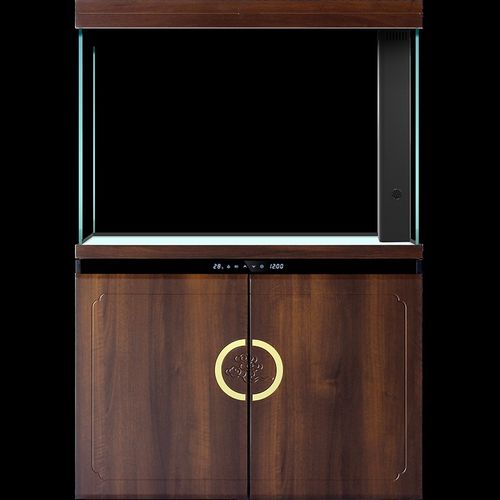 迪顺鱼缸客厅中型家用落地底滤生态鱼缸超白玻璃水族箱.新款金鱼