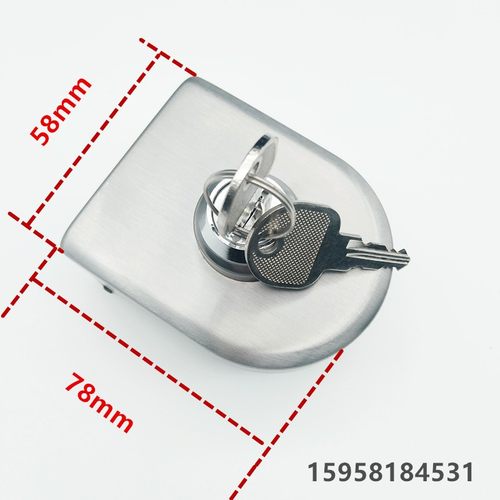 免开孔玻璃门锁单门双门玻璃门插销办公室地锁地插地锁