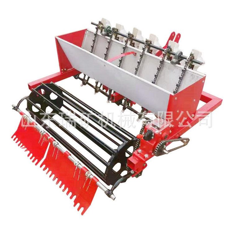 2019新款四轮车带大蒜播种机手推电动大蒜播种机行距株距可调小型