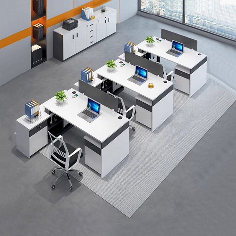 办公桌2人位组合简约现代职员桌椅办公室财务桌双人面对面员工位