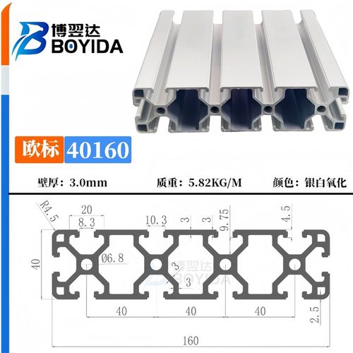 40160工业铝型材欧标设备框架流水线工作台铝合金40160-2.0厚