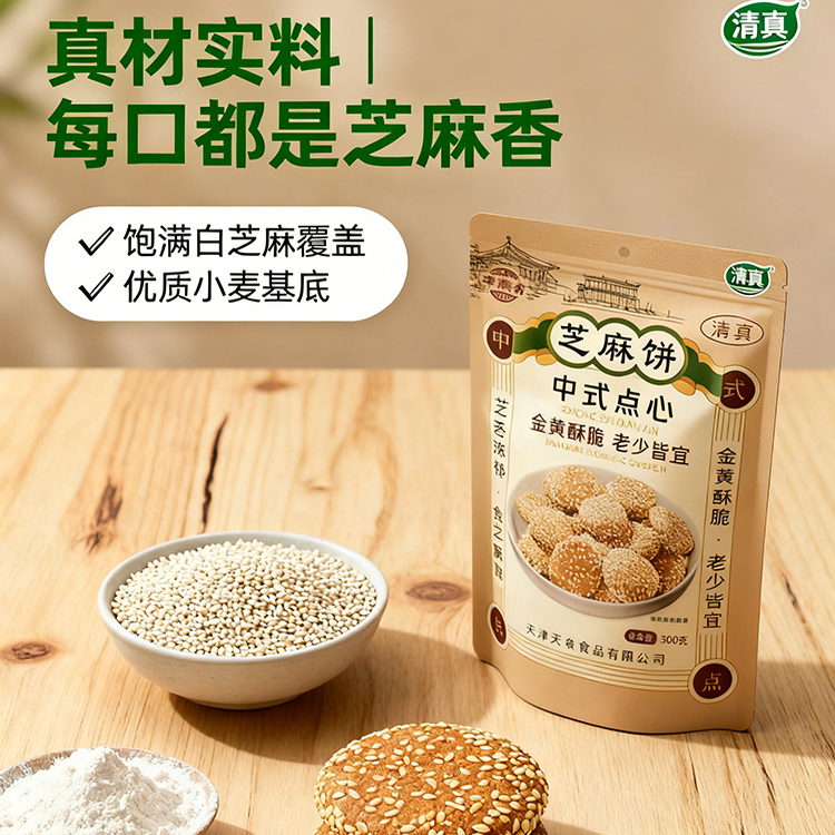 津满斋传统香酥芝麻饼