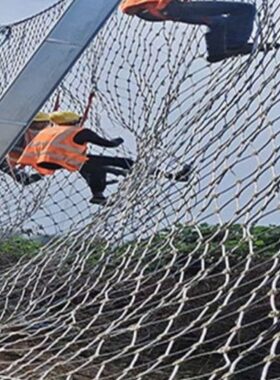 被动边坡防护网山体护坡钢丝绳网落石拦截RXI型环形网RX型安全网