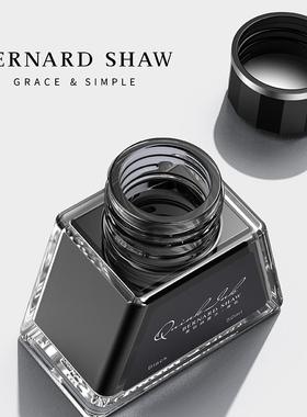 Bernard Shaw/萧伯纳墨水非碳素不堵笔钢笔专用黑色速干50ml金字