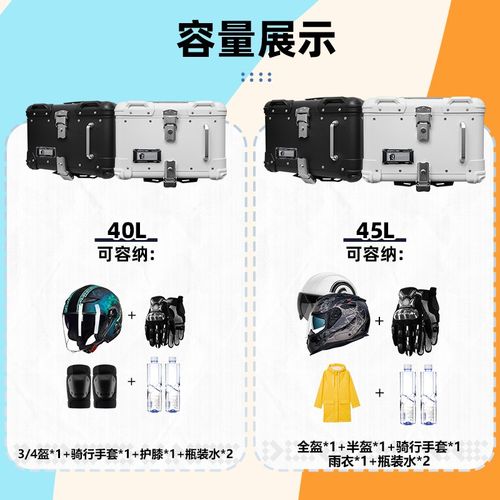 适用新大洲本田NS150LA尾箱铝合金复古N圆角后尾箱摩托车后备箱