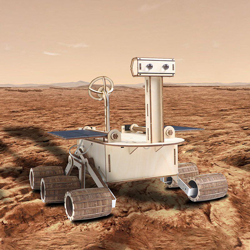 遥控火星车行星探测器科学小手工儿童积木拼装益智玩具生日礼物